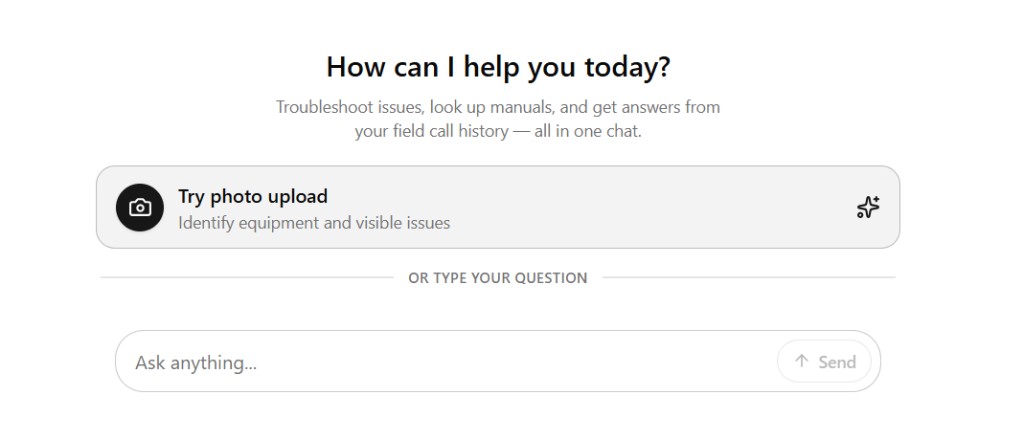 AlphaPX assistant with photo upload and question input